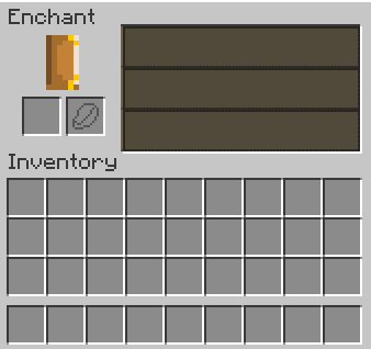 Интерфейс стола зачарования в Minecraft