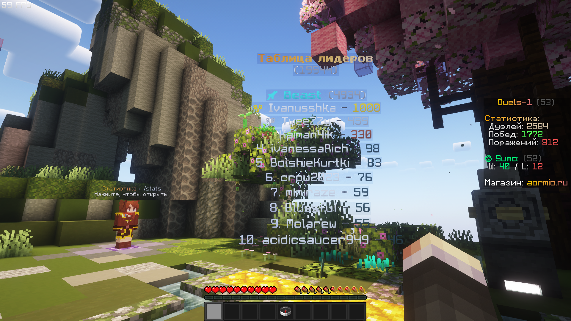 Баннер сервера Aormio Network | Duels и Anarchy