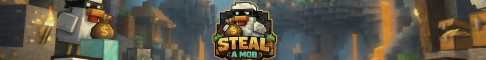 Баннер сервера STEAL A MOB .. Кража воруй в Майнкрафте