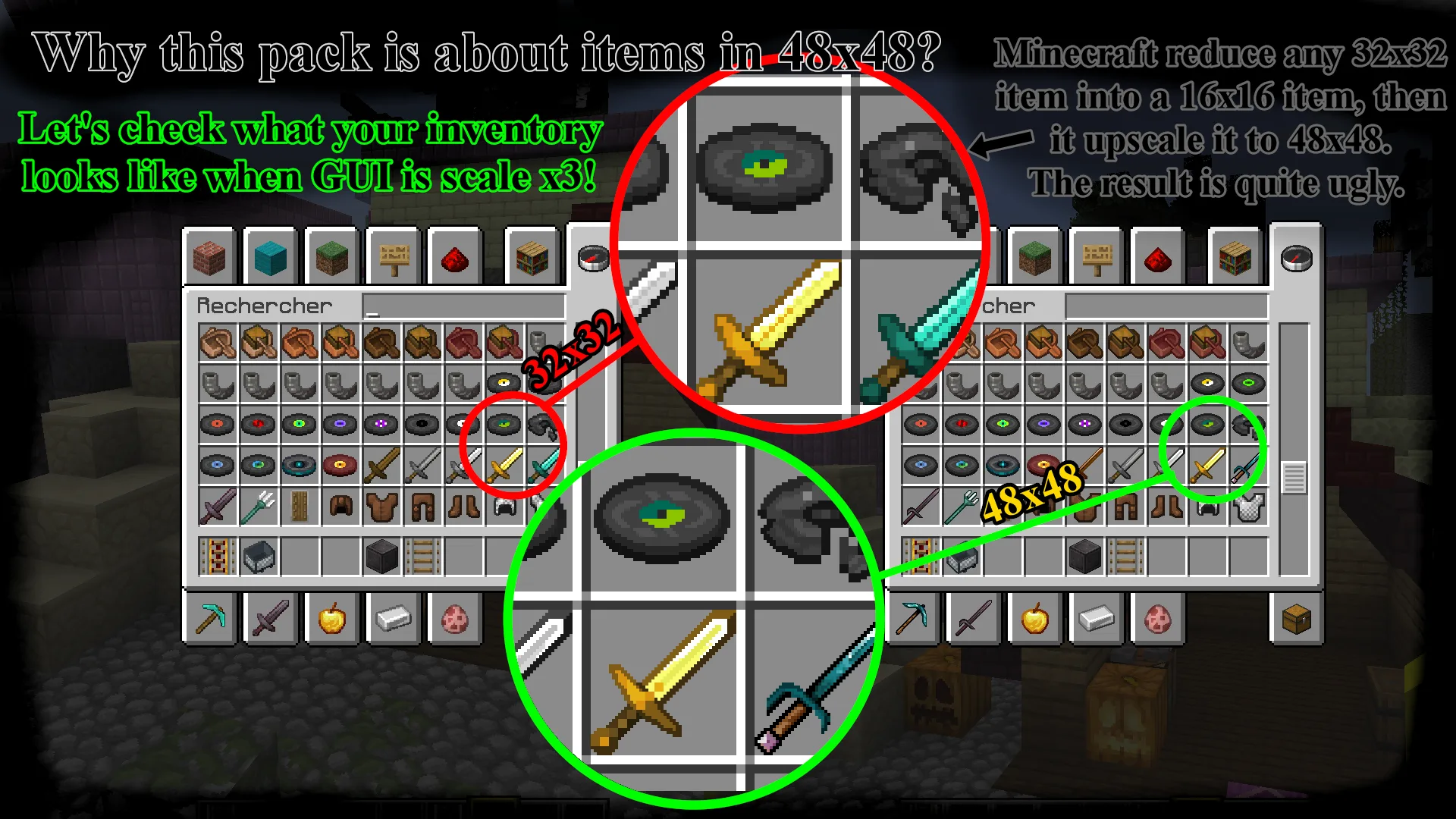 Изображение 2 ресурспака 48x48 items (GUI Scale 3x)
