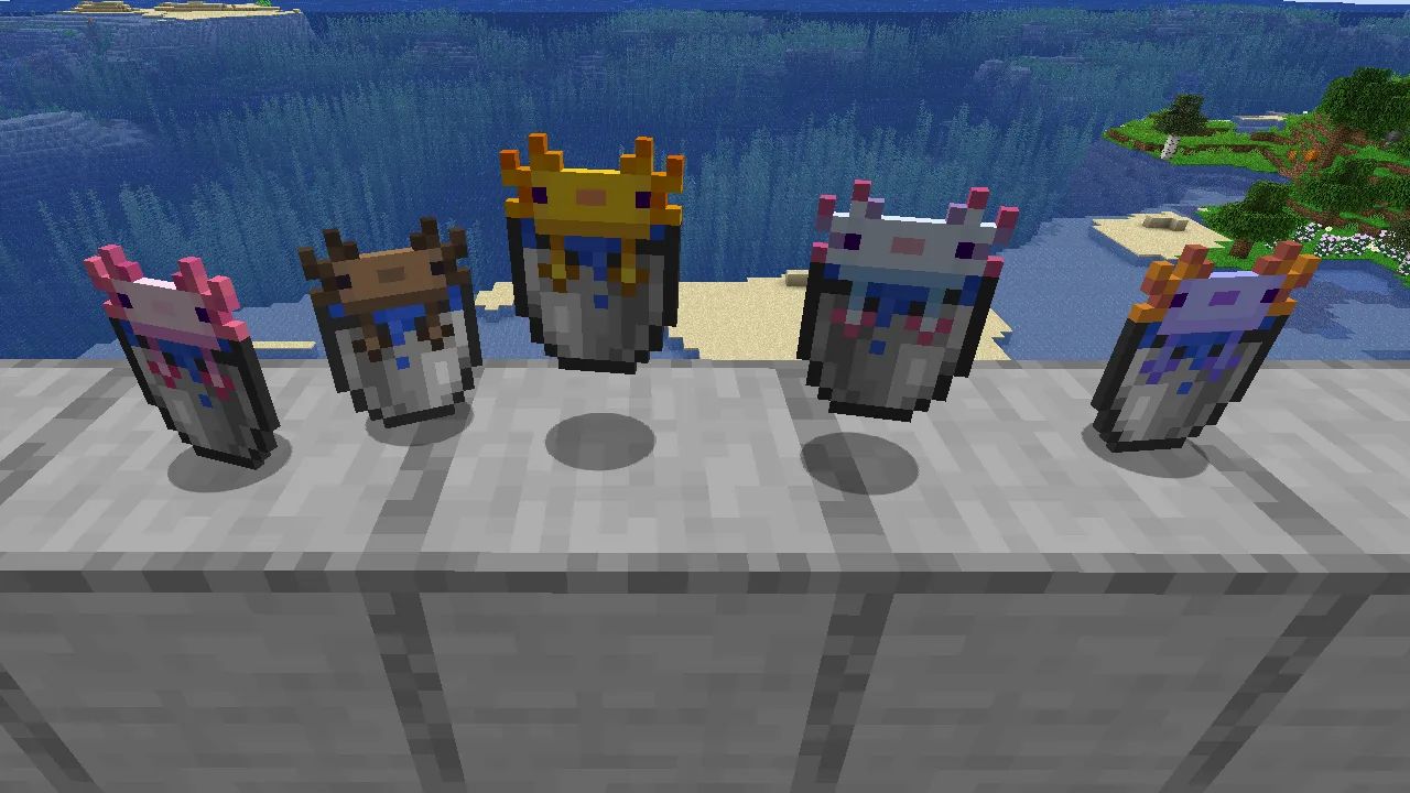 Axolotl Bucket Variants