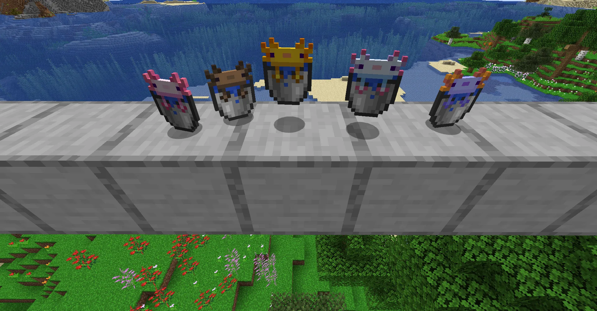 Изображение 2 ресурспака Axolotl Bucket Variants