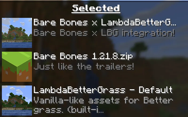 Изображение 3 ресурспака Bare Bones x LambdaBetterGrass