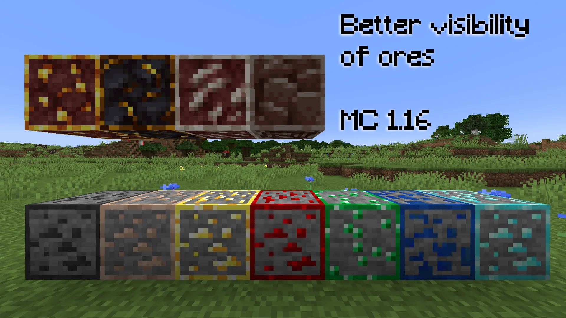 Изображение 2 ресурспака Better visibility of ores