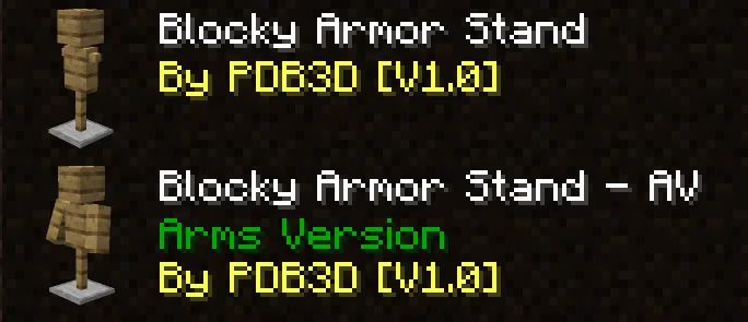 Изображение 3 ресурспака PDB3D's Blocky Armor Stands - Arms Version