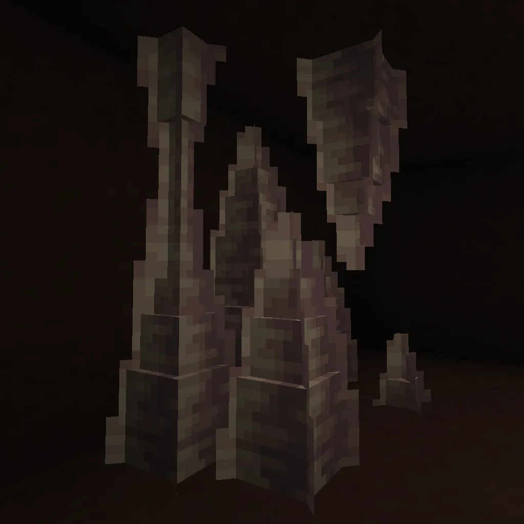 Blocky 3D Pointed Dripstone