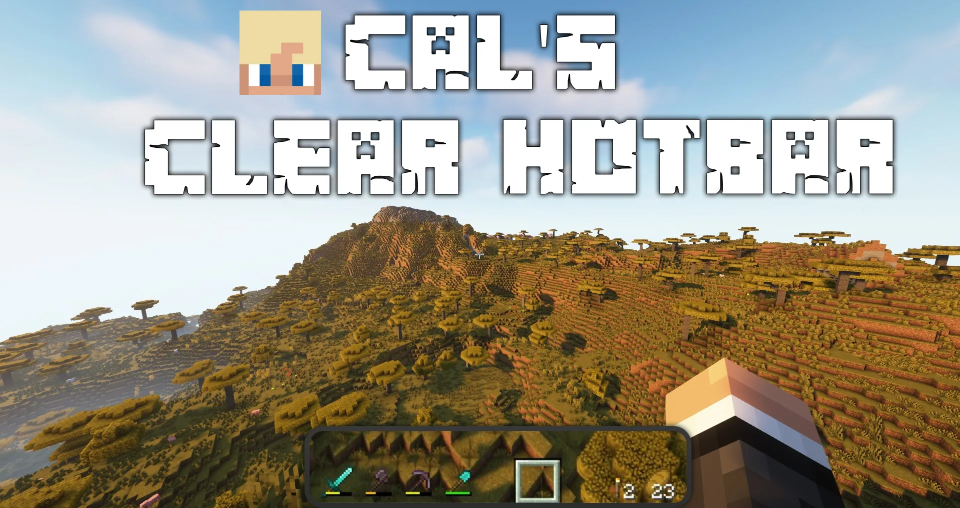 Изображение 1 ресурспака Cal's Clear Hotbar