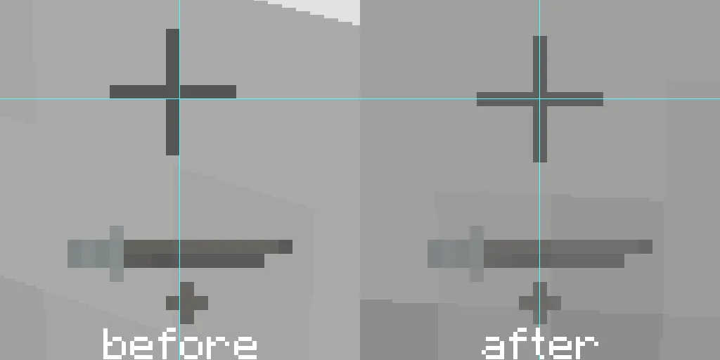 Изображение 2 ресурспака Centered Crosshair Fix