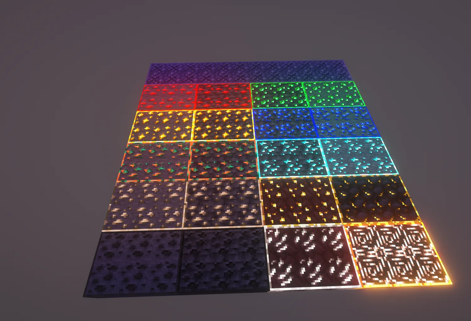 connected ore borders + connected budding amethyst borders