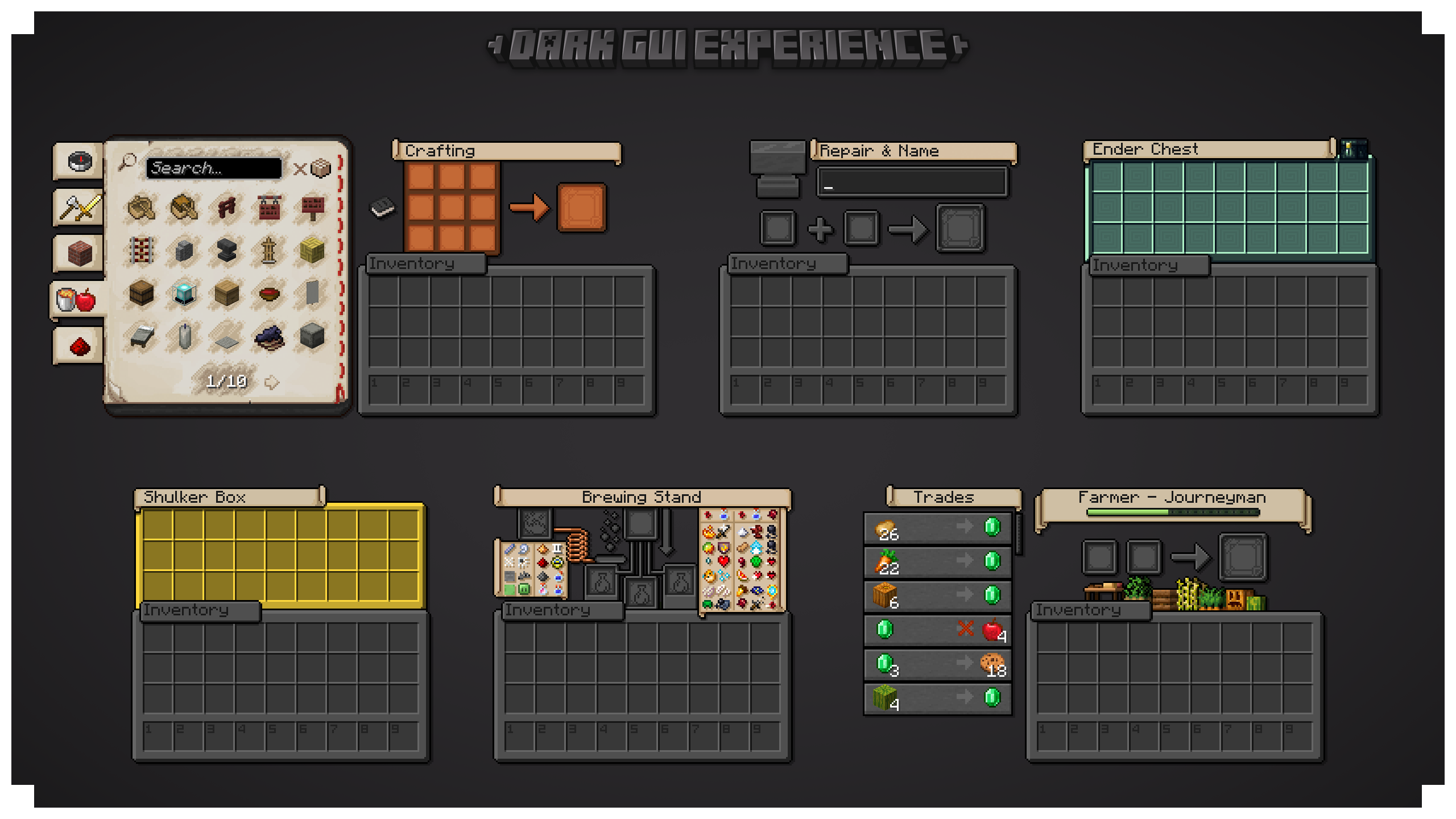 Изображение 2 ресурспака Dark GUI Experience+