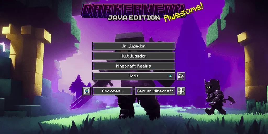 Изображение 1 ресурспака DarkerNeon purple