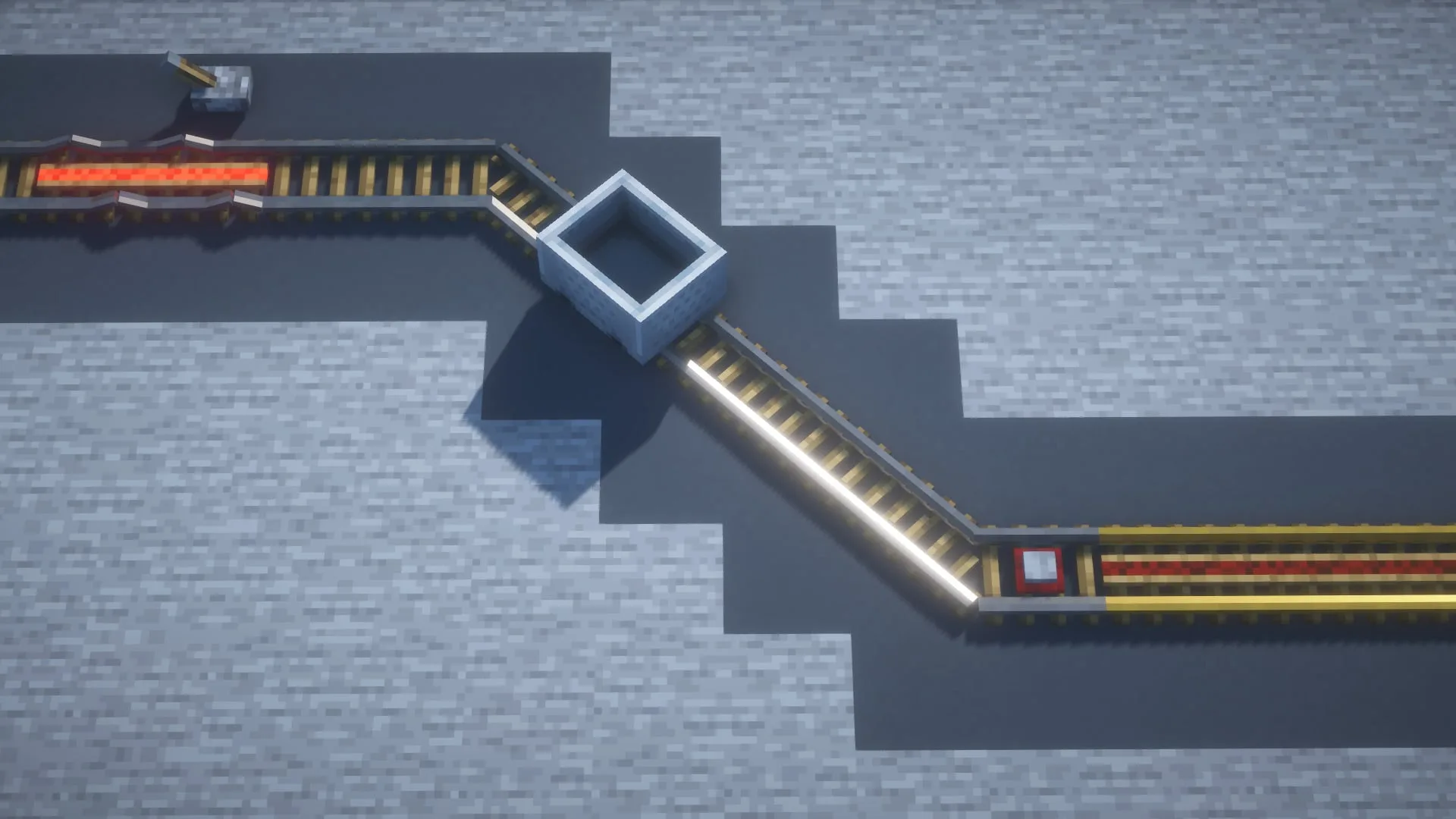 Diagonal Perfect Rails 3D PBR