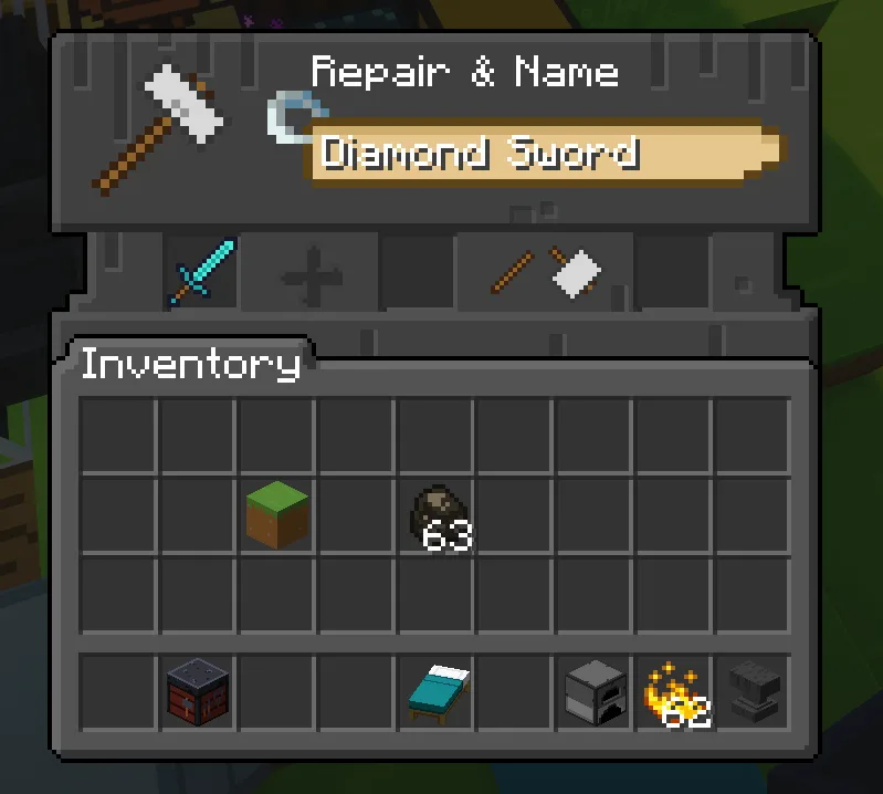 Изображение 3 ресурспака DIEGETIC GUI - immersive crafting menus