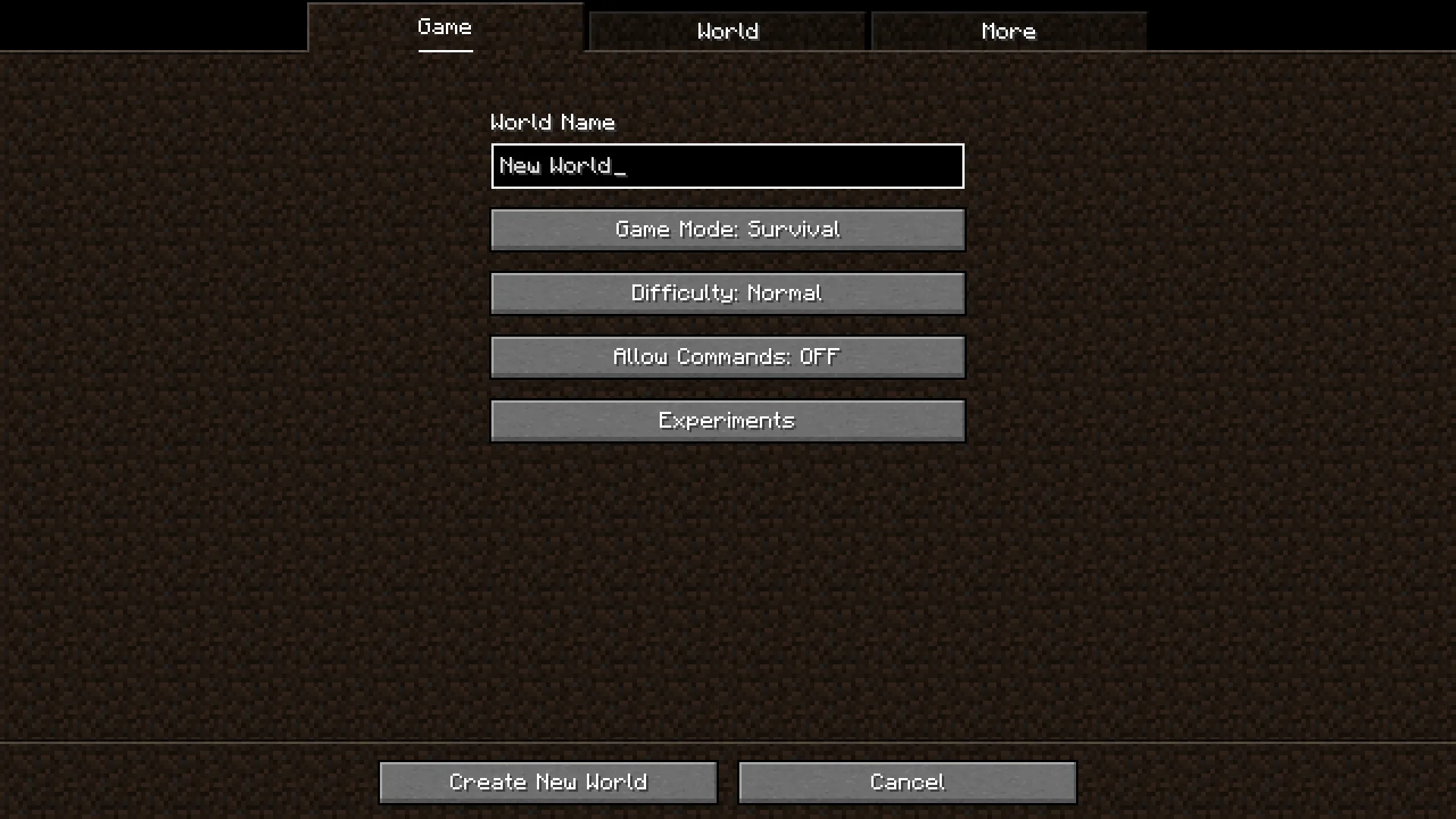Изображение 2 ресурспака Classic Dirt Menu Background