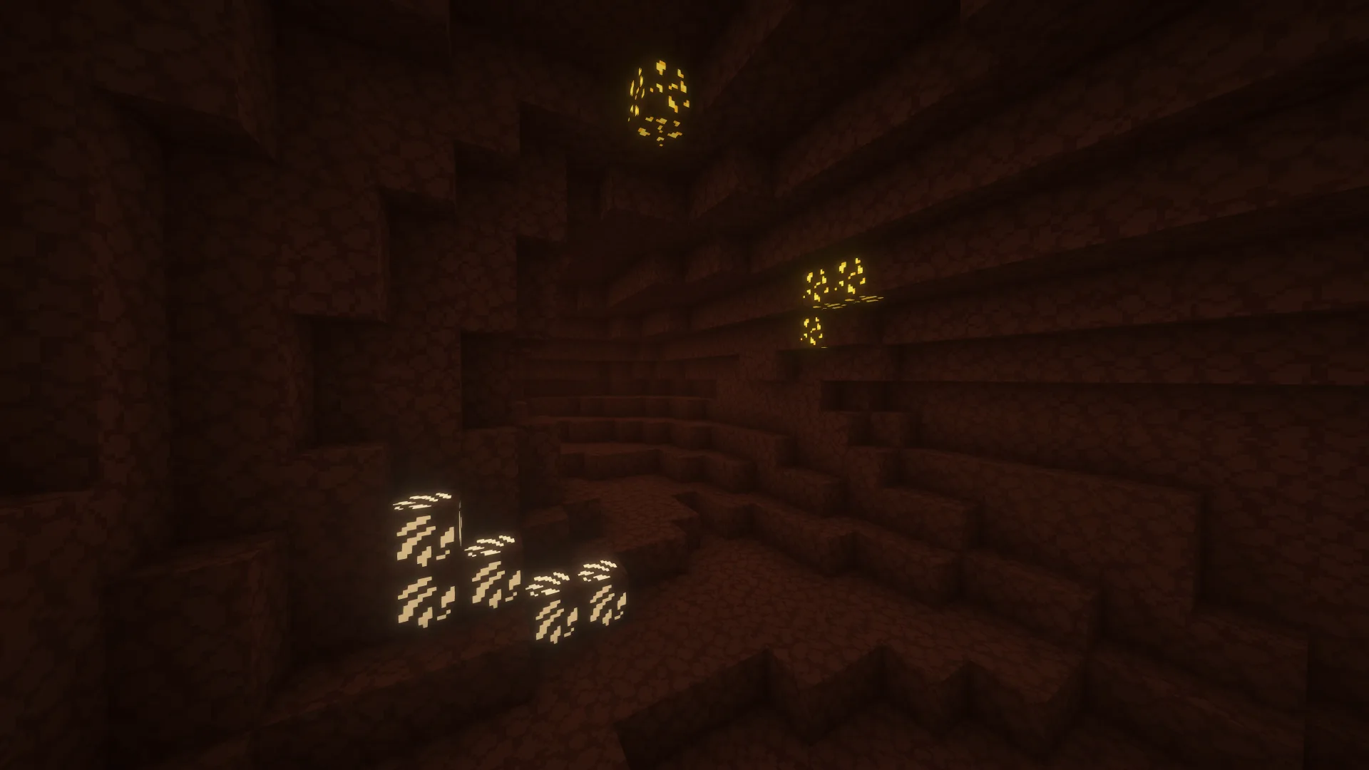 Изображение 2 ресурспака Emissive Glowing Ores for Bare Bones