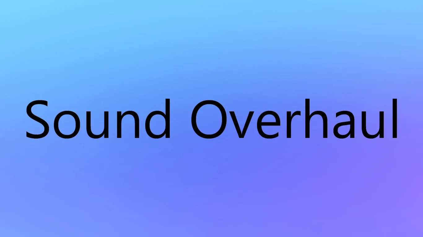 Enhanced Audio (Sound Pack)