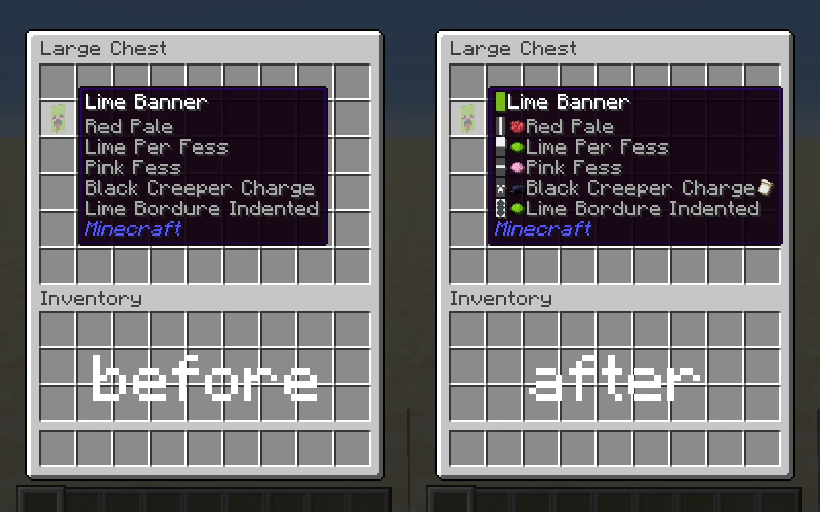 Изображение 1 ресурспака Enhanced Banner Tooltip