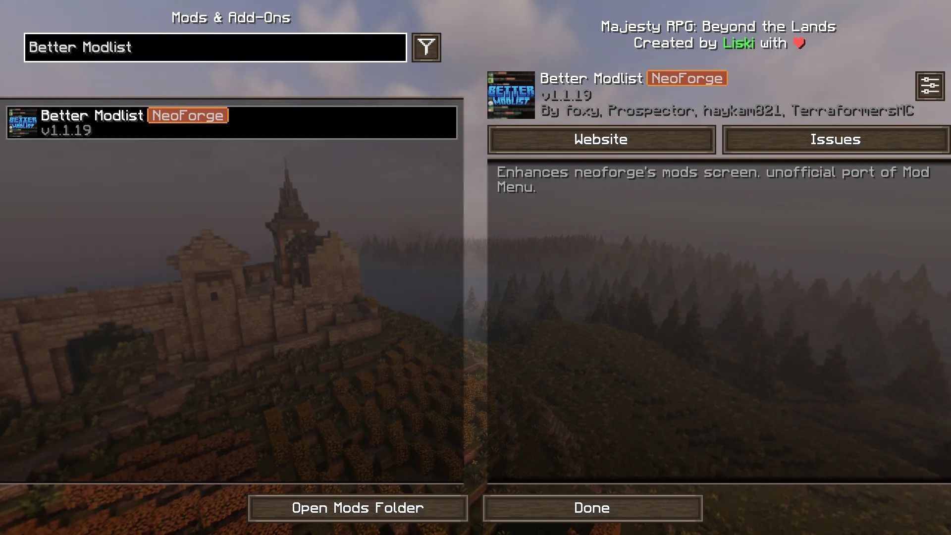 Excalibur | Better ModList & Mod Menu Compat