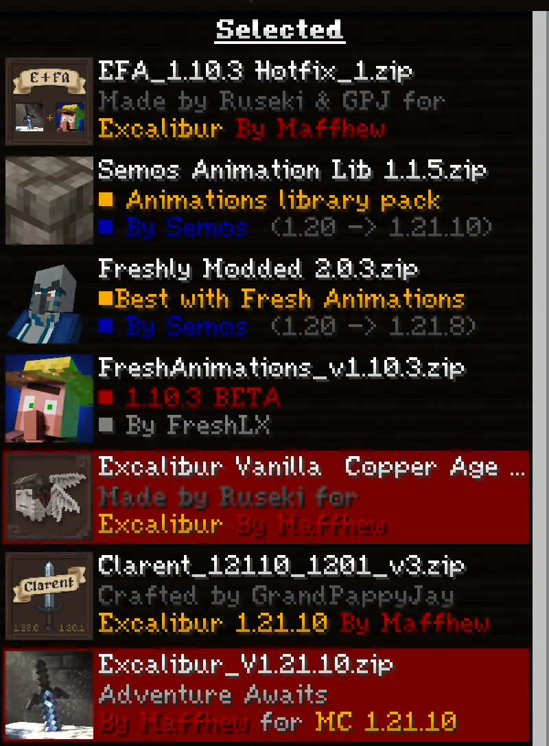Изображение 3 ресурспака Excalibur | Fresh Animations Patch