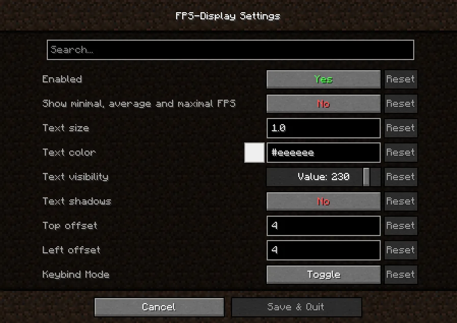 Изображение 2 мода FPS - Display