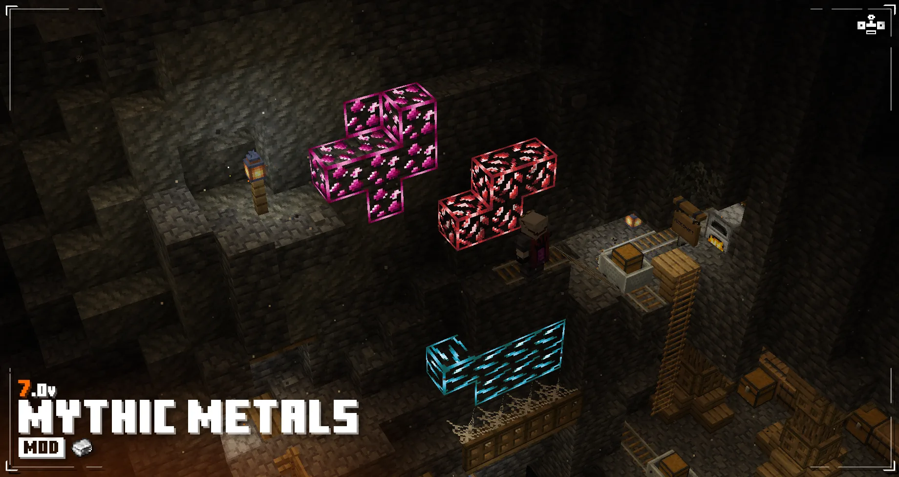 Изображение 2 ресурспака Glowing Ores! - Borderful Edition