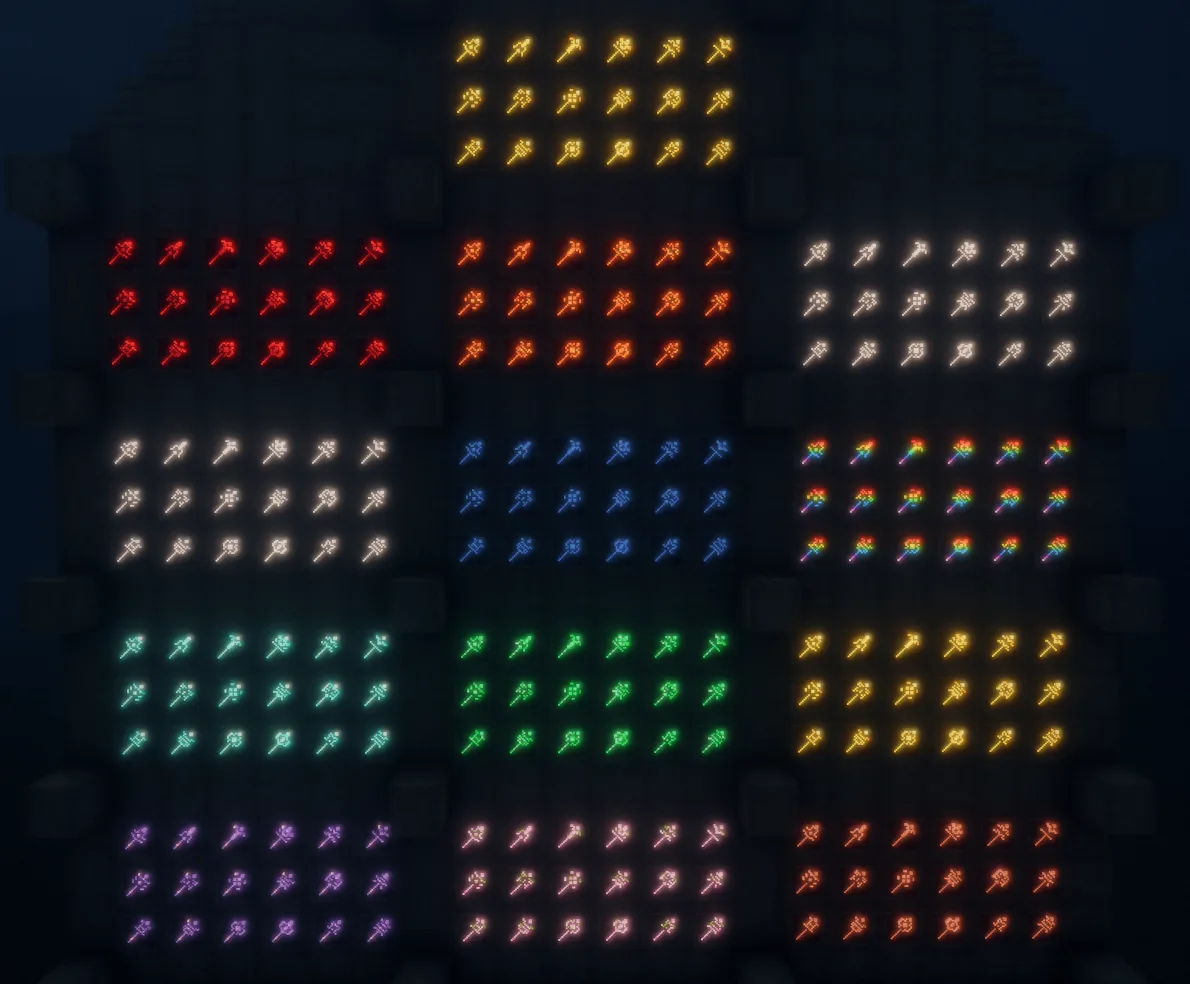 Изображение 1 ресурспака Glowing Trim Weapon & Tools