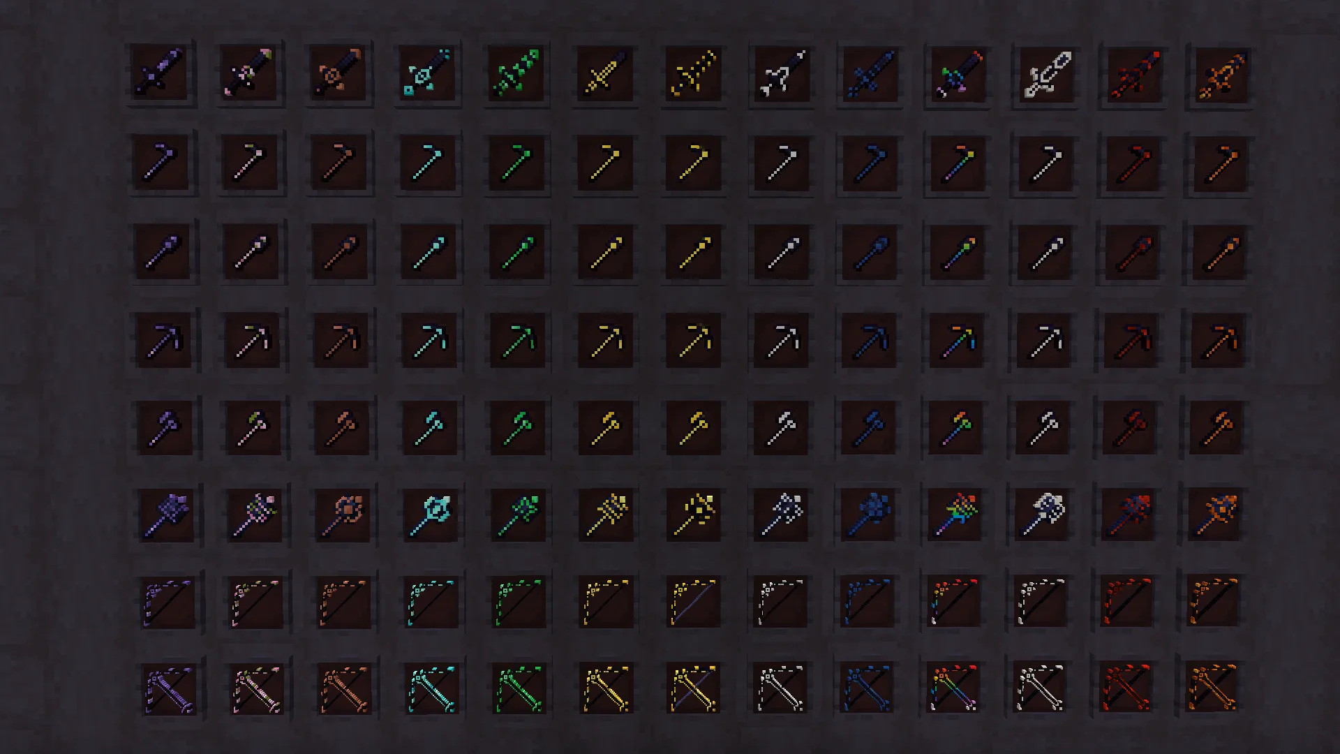 Изображение 3 ресурспака Glowing Trim Weapon & Tools