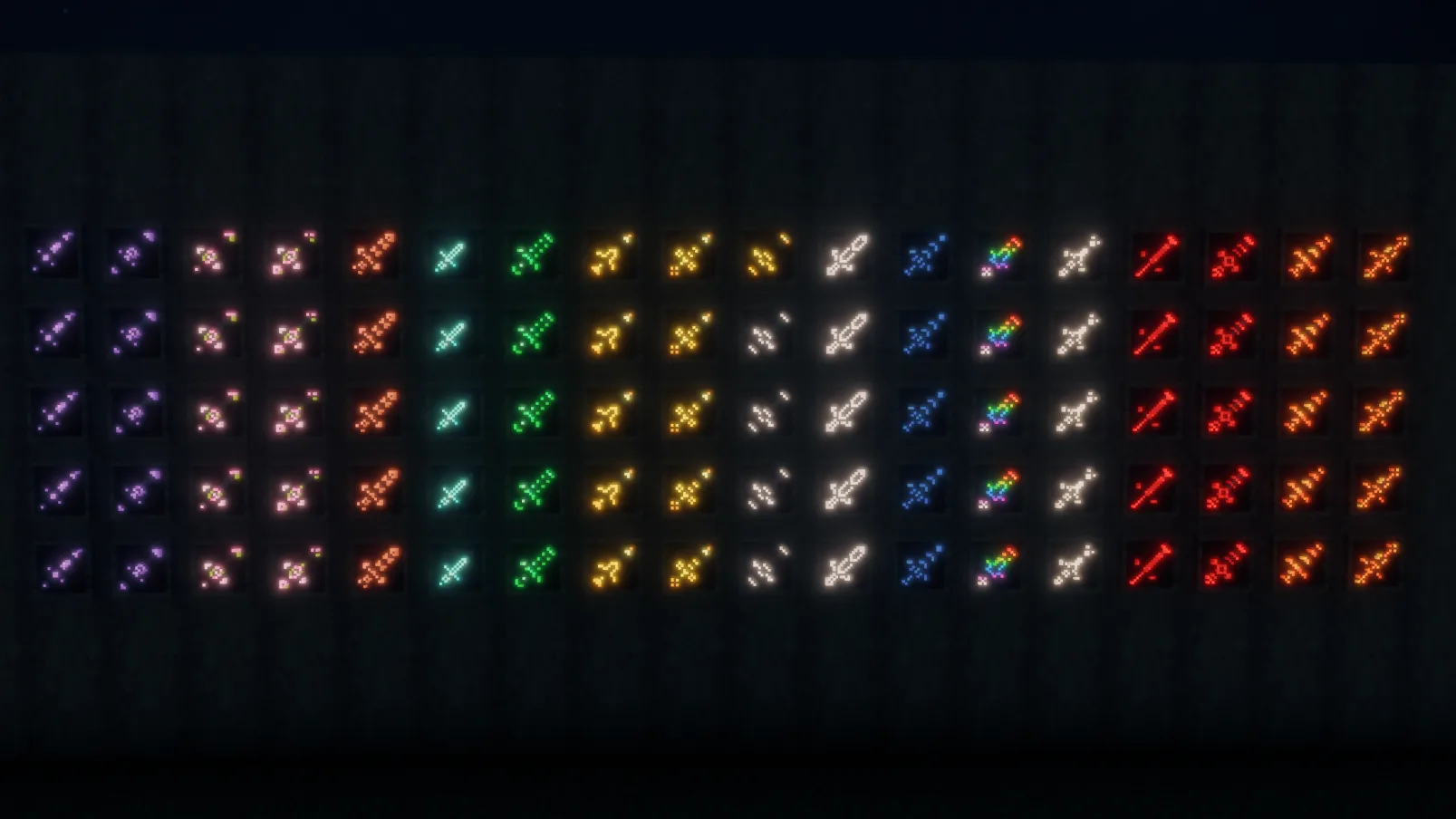 Изображение 6 ресурспака Glowing Trim Weapon & Tools