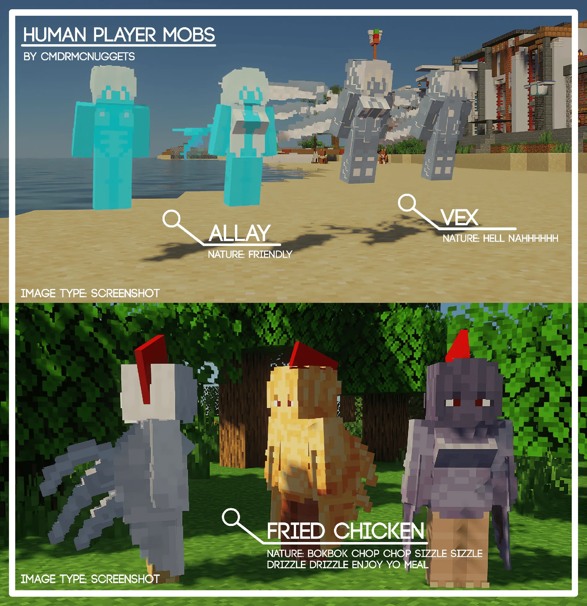 Изображение 3 ресурспака Human Player Mobs