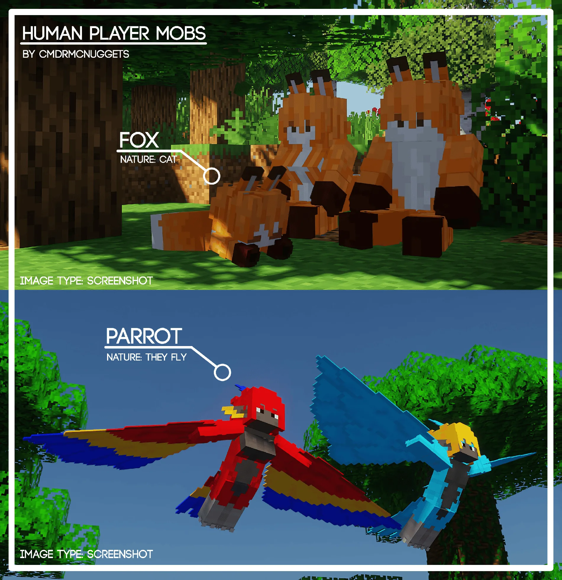 Изображение 4 ресурспака Human Player Mobs