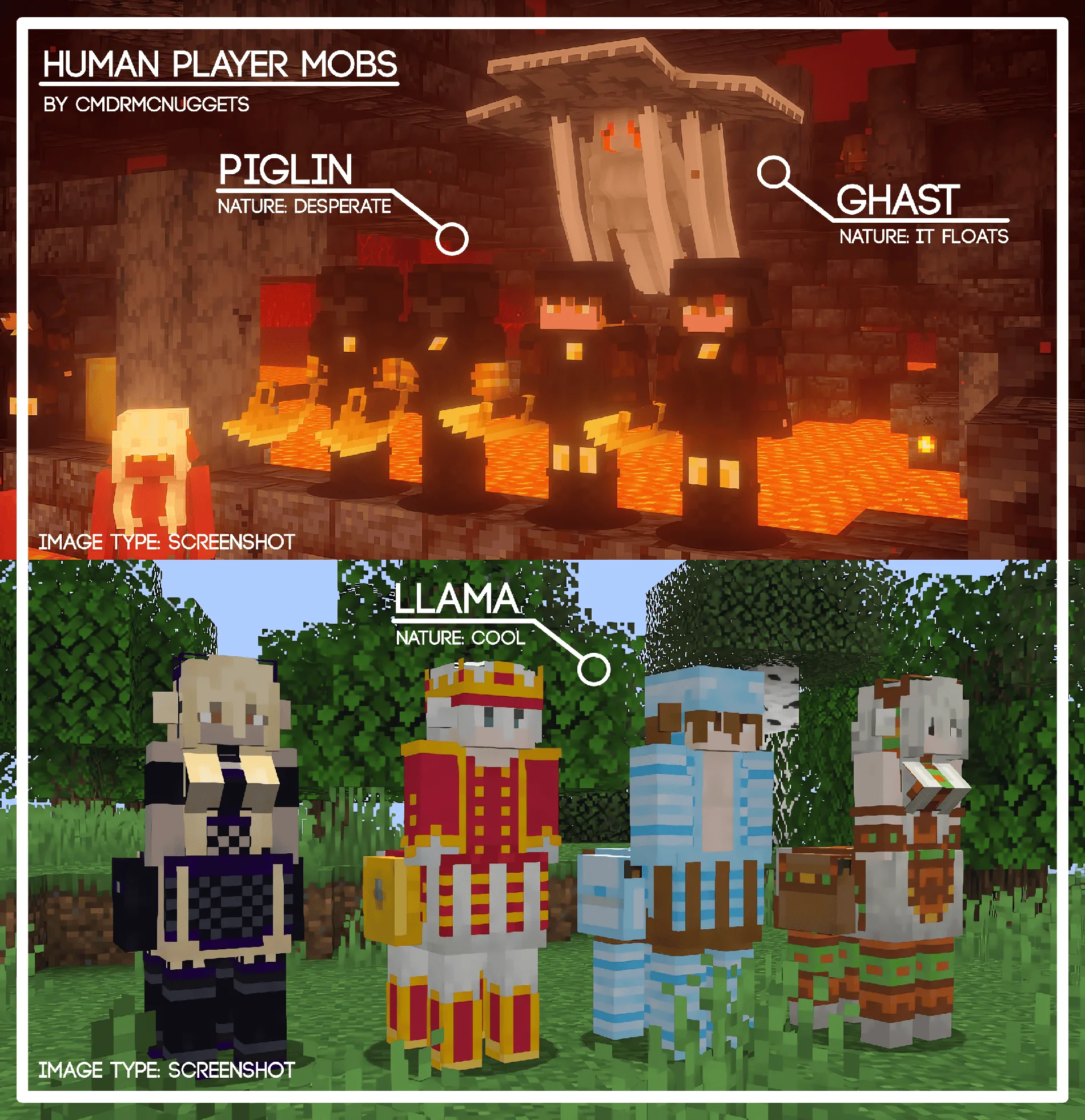 Изображение 6 ресурспака Human Player Mobs