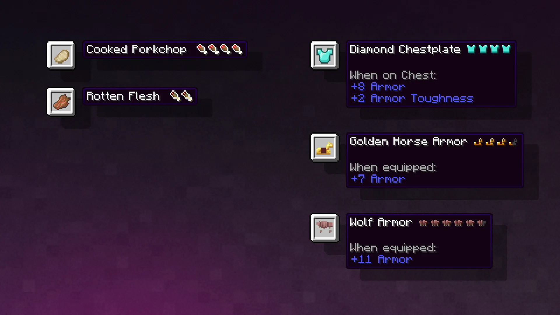 Icons - Armor & Food
