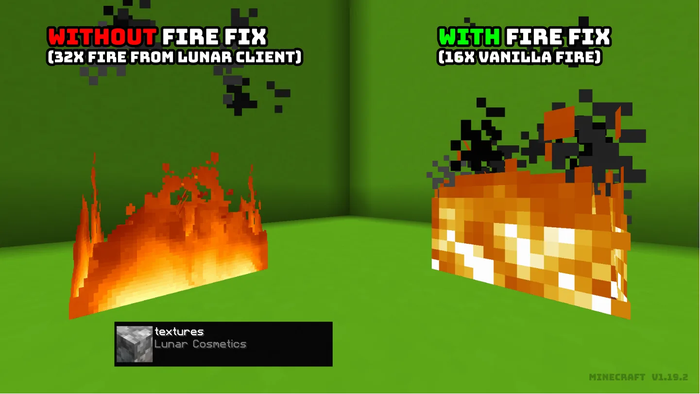 Lunar Client Fire Fix