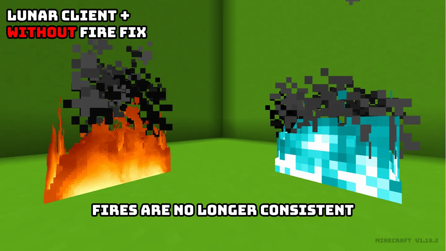 Изображение 2 ресурспака Lunar Client Fire Fix