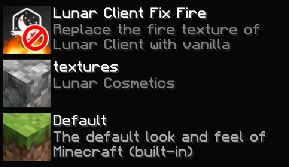 Изображение 3 ресурспака Lunar Client Fire Fix