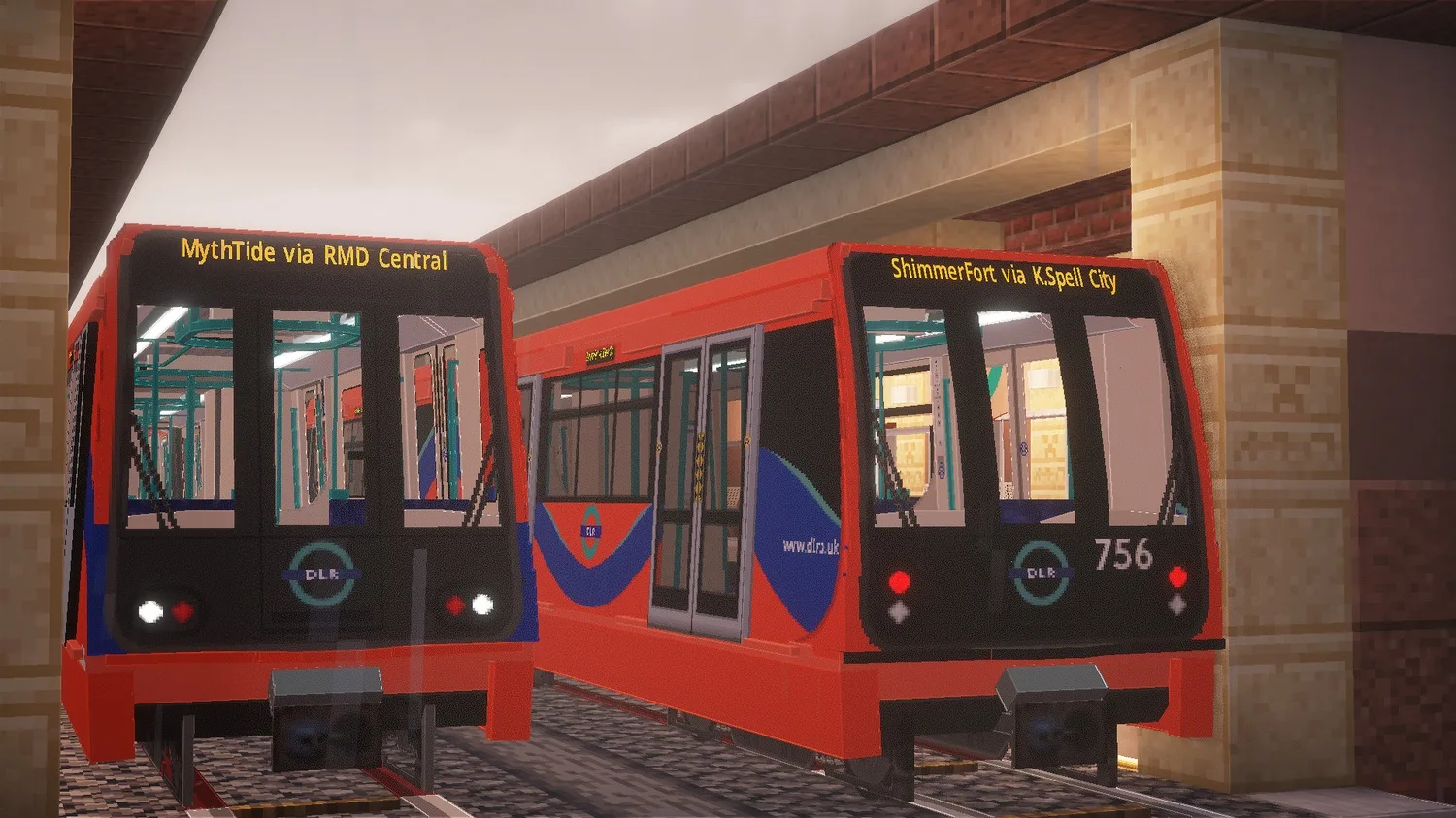 Изображение 2 ресурспака Minecraft Transit Railway - DLR B07 Stock