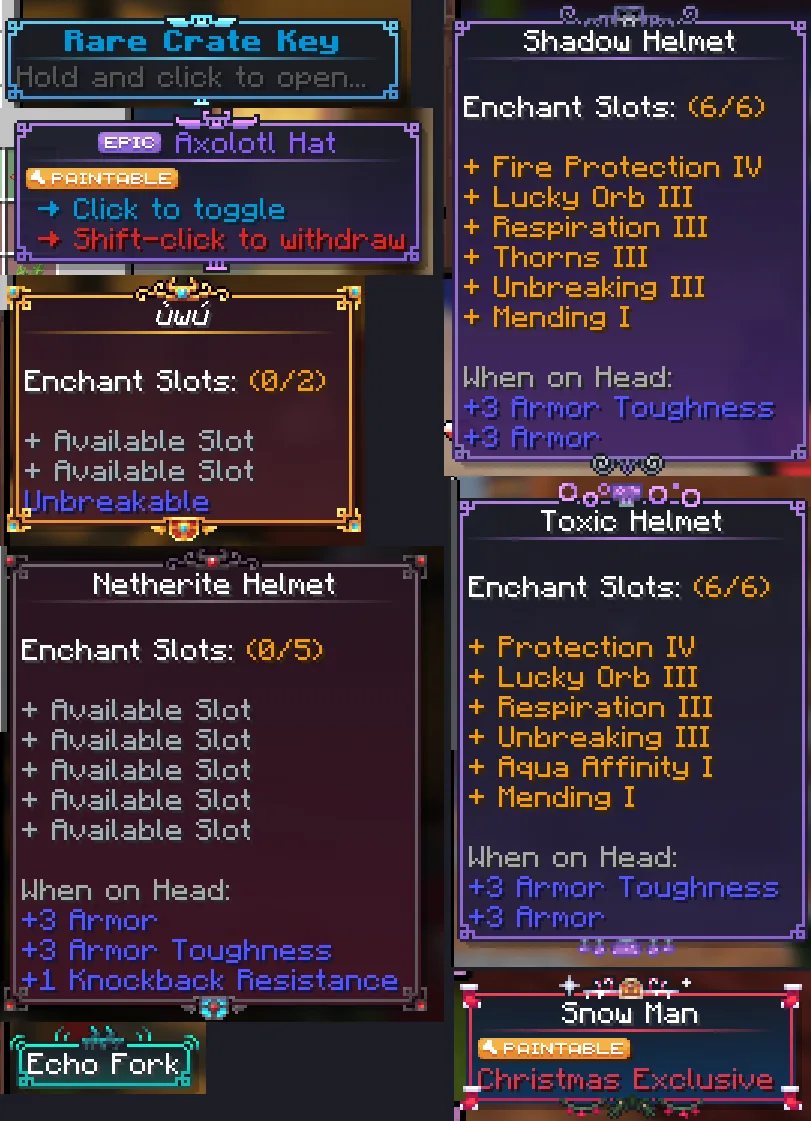 Изображение 1 ресурспака Origin Realms - Legendary Tooltips