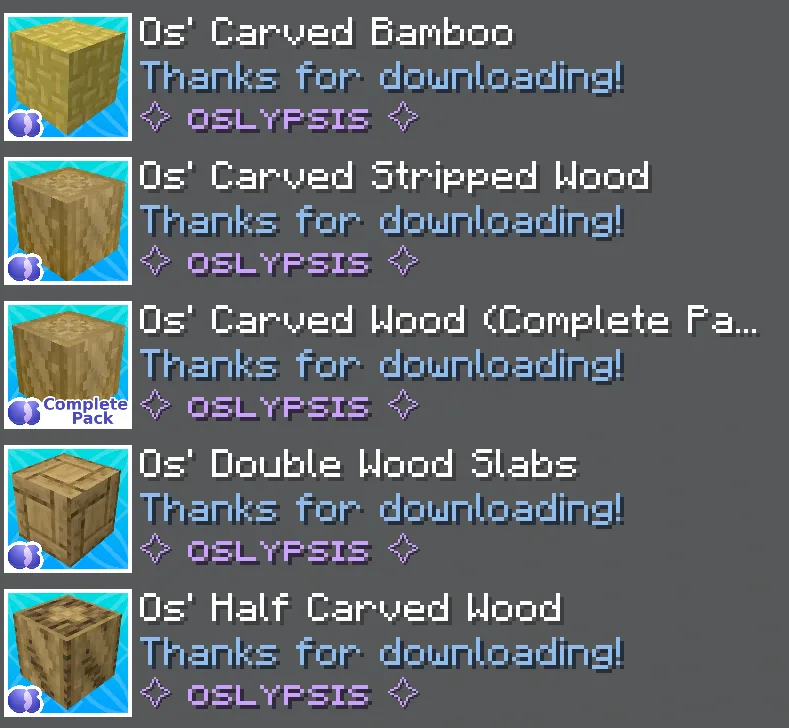 Изображение 2 ресурспака Os' Carved Wood