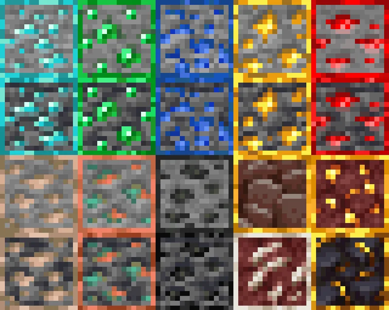 Изображение 2 ресурспака Outlined Ores