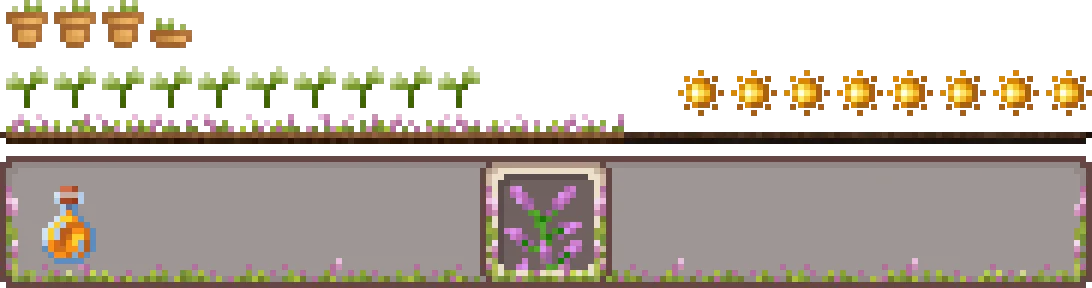 Изображение 2 ресурспака Overgrown Flowery GUI - Sunshine Hunger