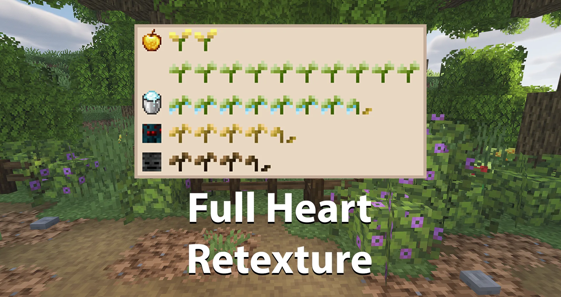 Изображение 1 ресурспака Overgrown Flowery Hotbar