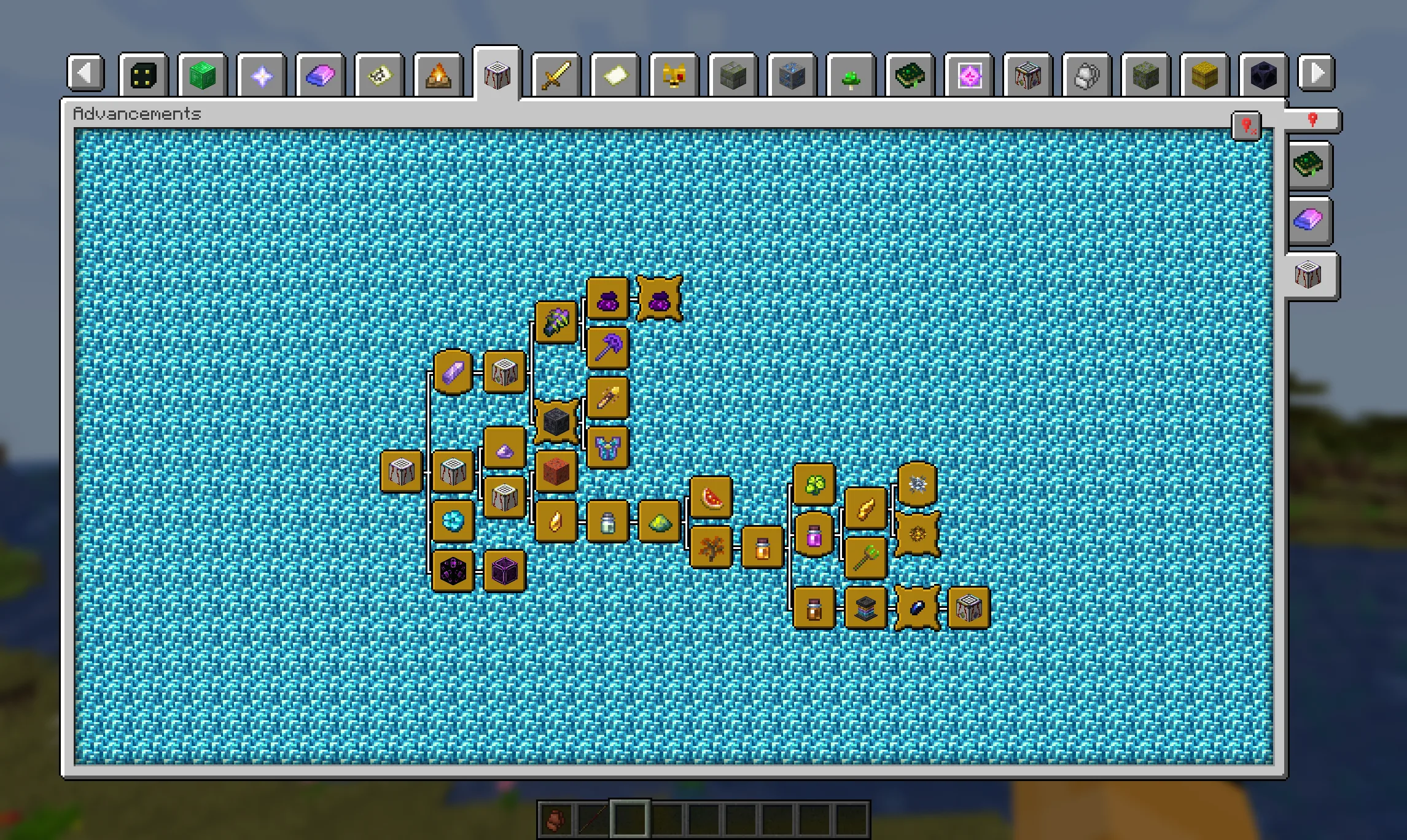 Изображение 2 мода Paginated Advancements & Custom Frames