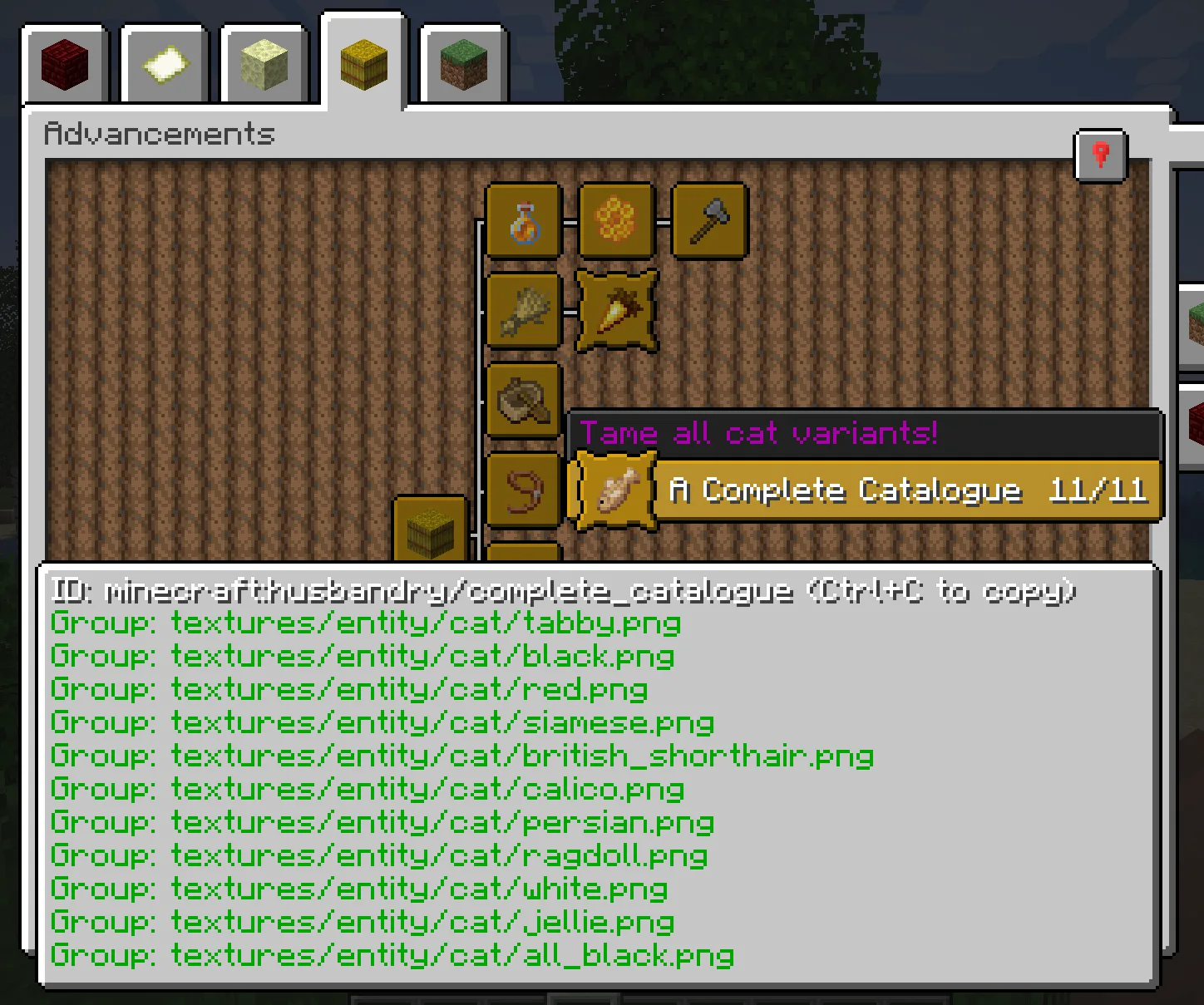Изображение 3 мода Paginated Advancements & Custom Frames