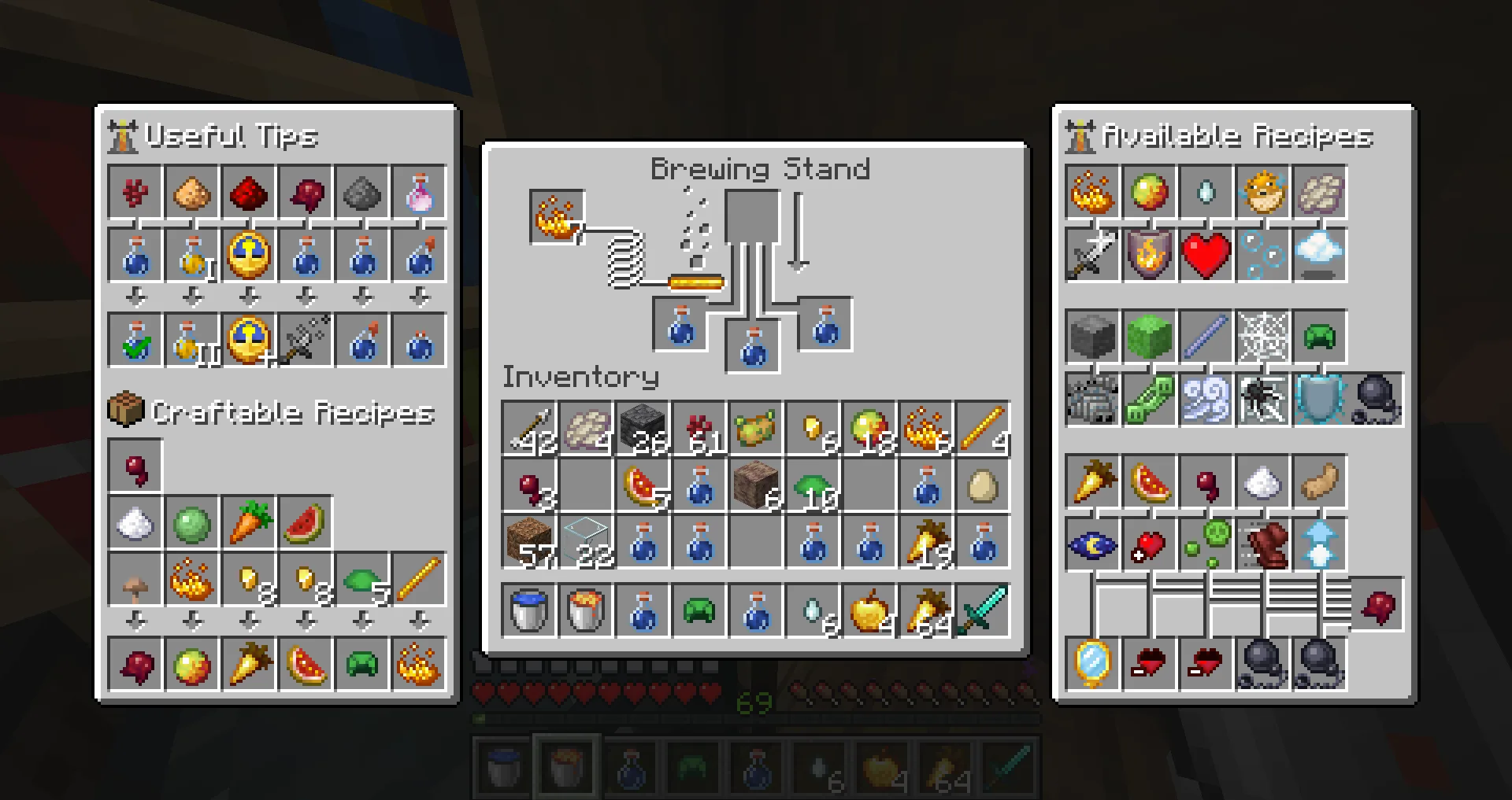 Potion Recipes: Vanilla Edition!