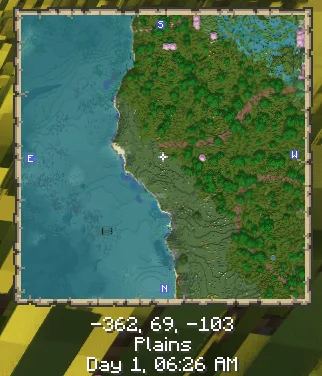 Purpura Skies: Xaero's Minimap Frame