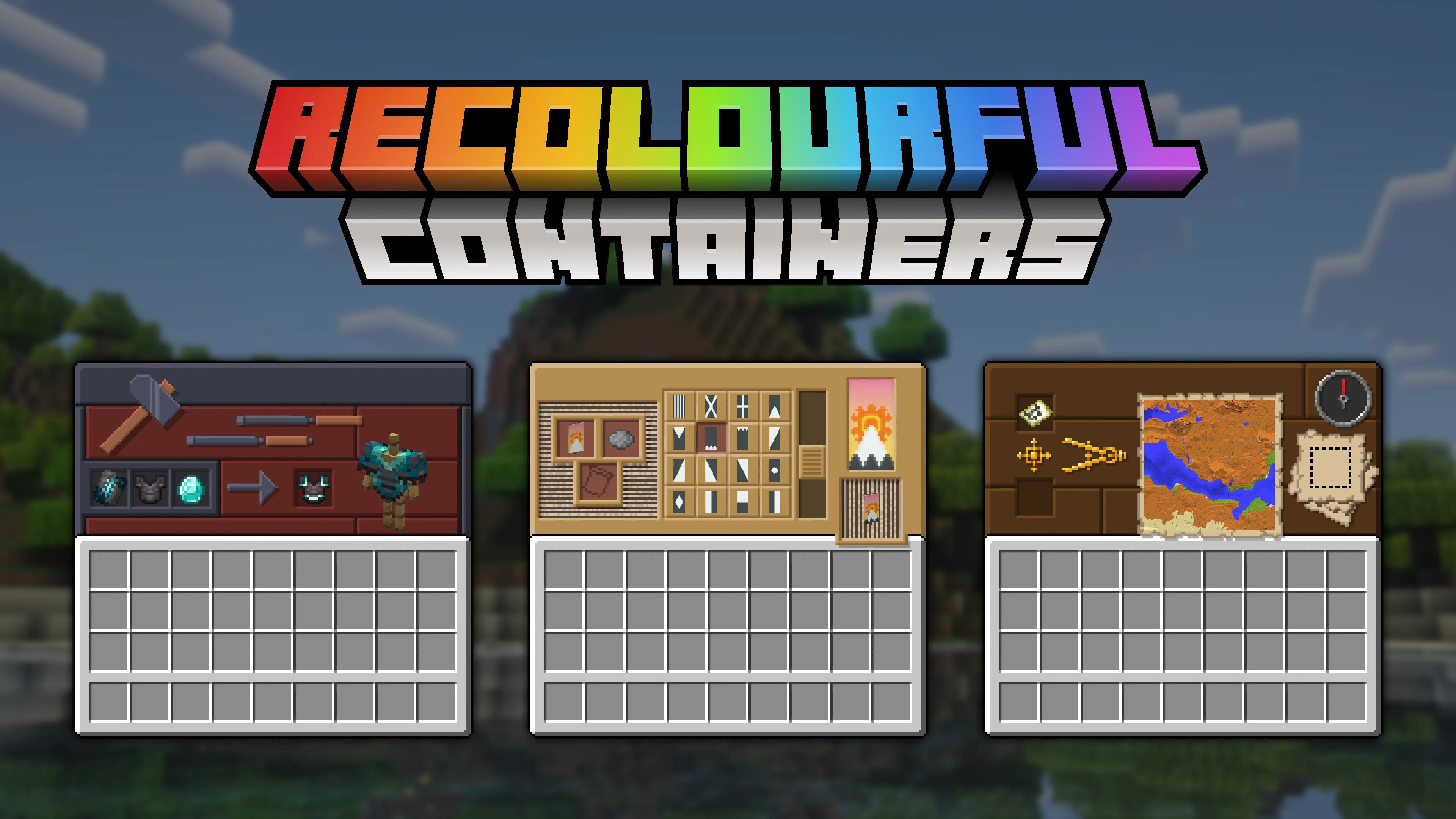 Изображение 4 ресурспака Recolourful Containers GUI + HUD