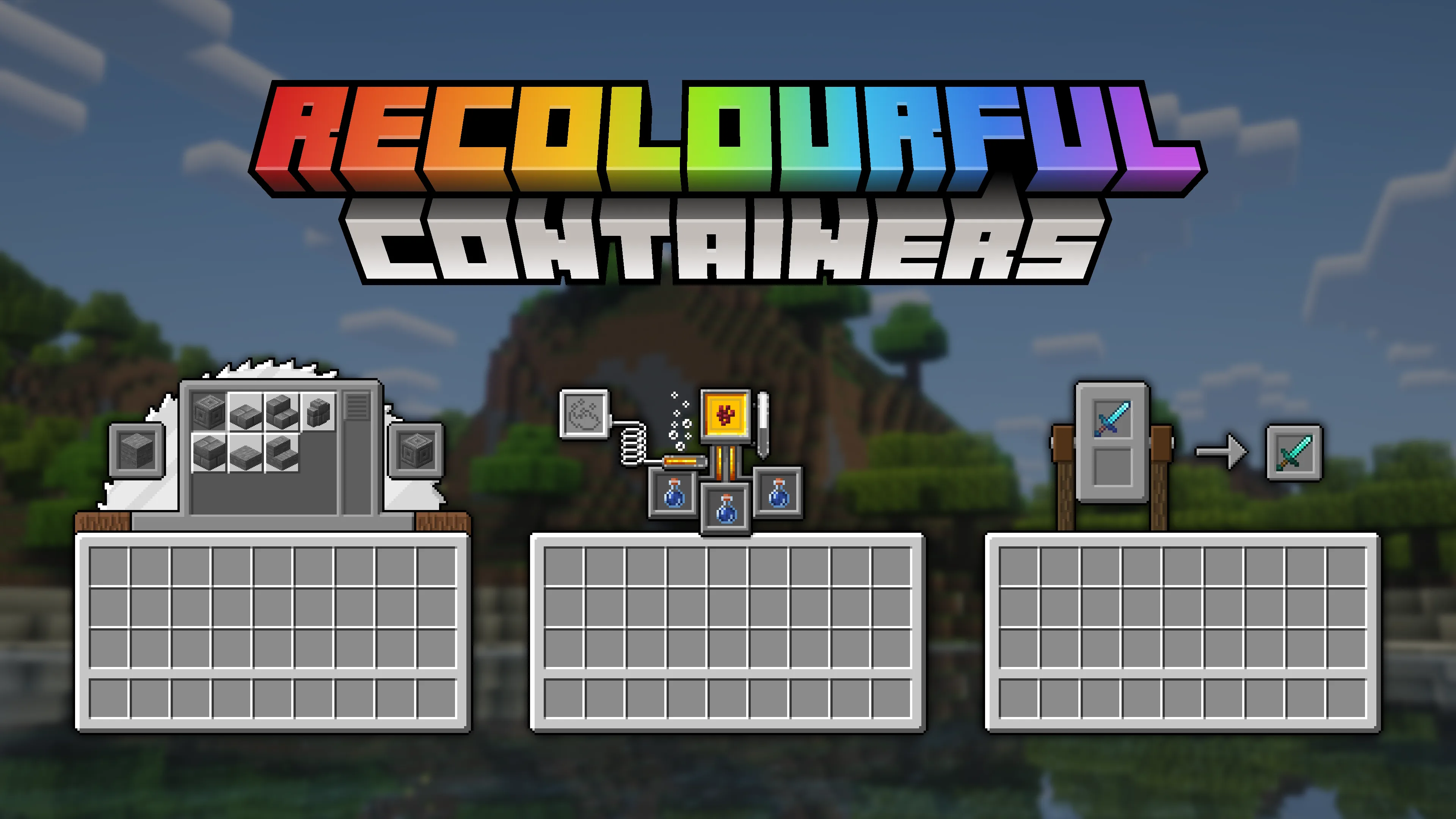 Изображение 5 ресурспака Recolourful Containers GUI + HUD