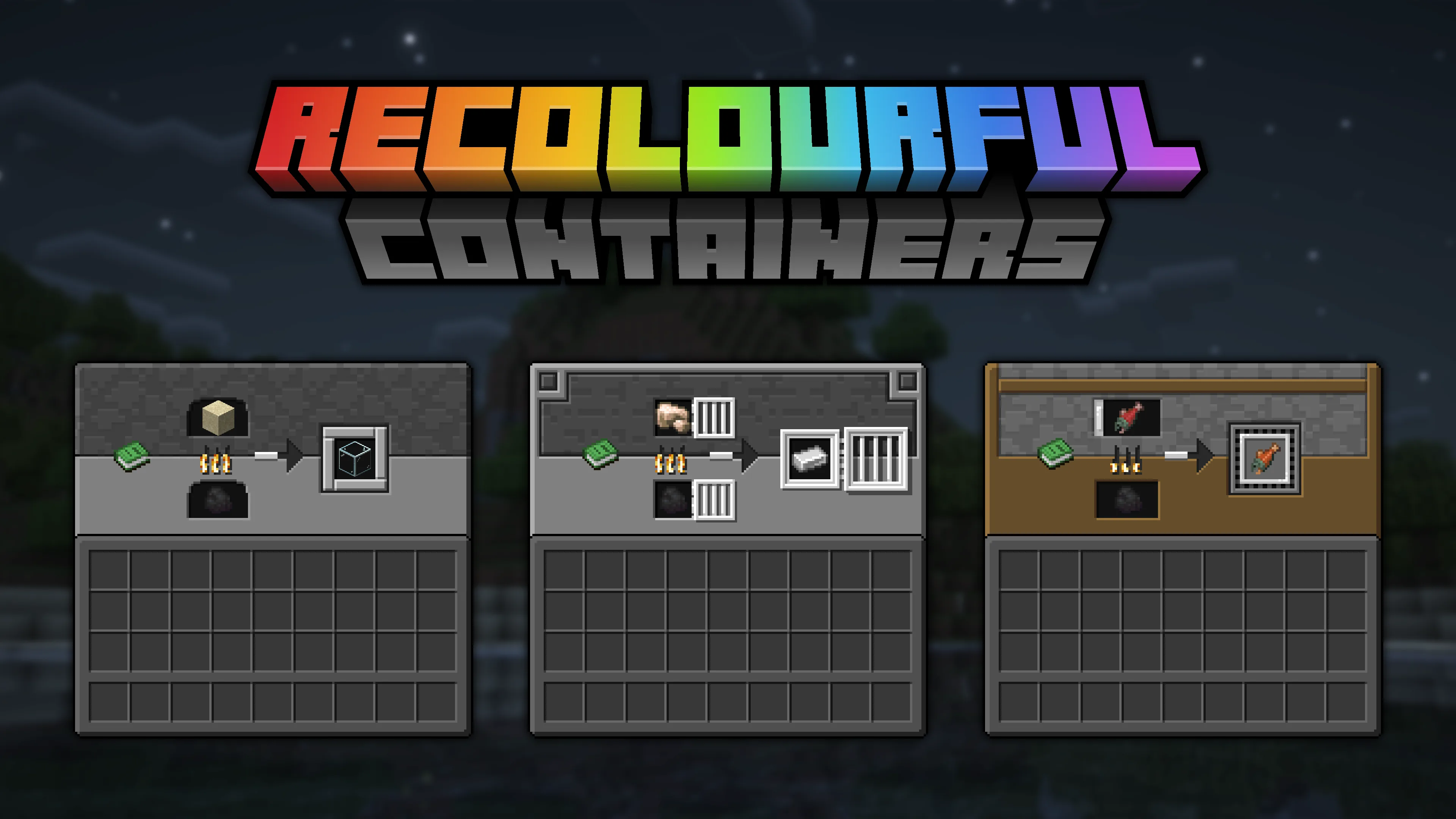 Изображение 3 ресурспака Recolourful Containers GUI + HUD (DARK)
