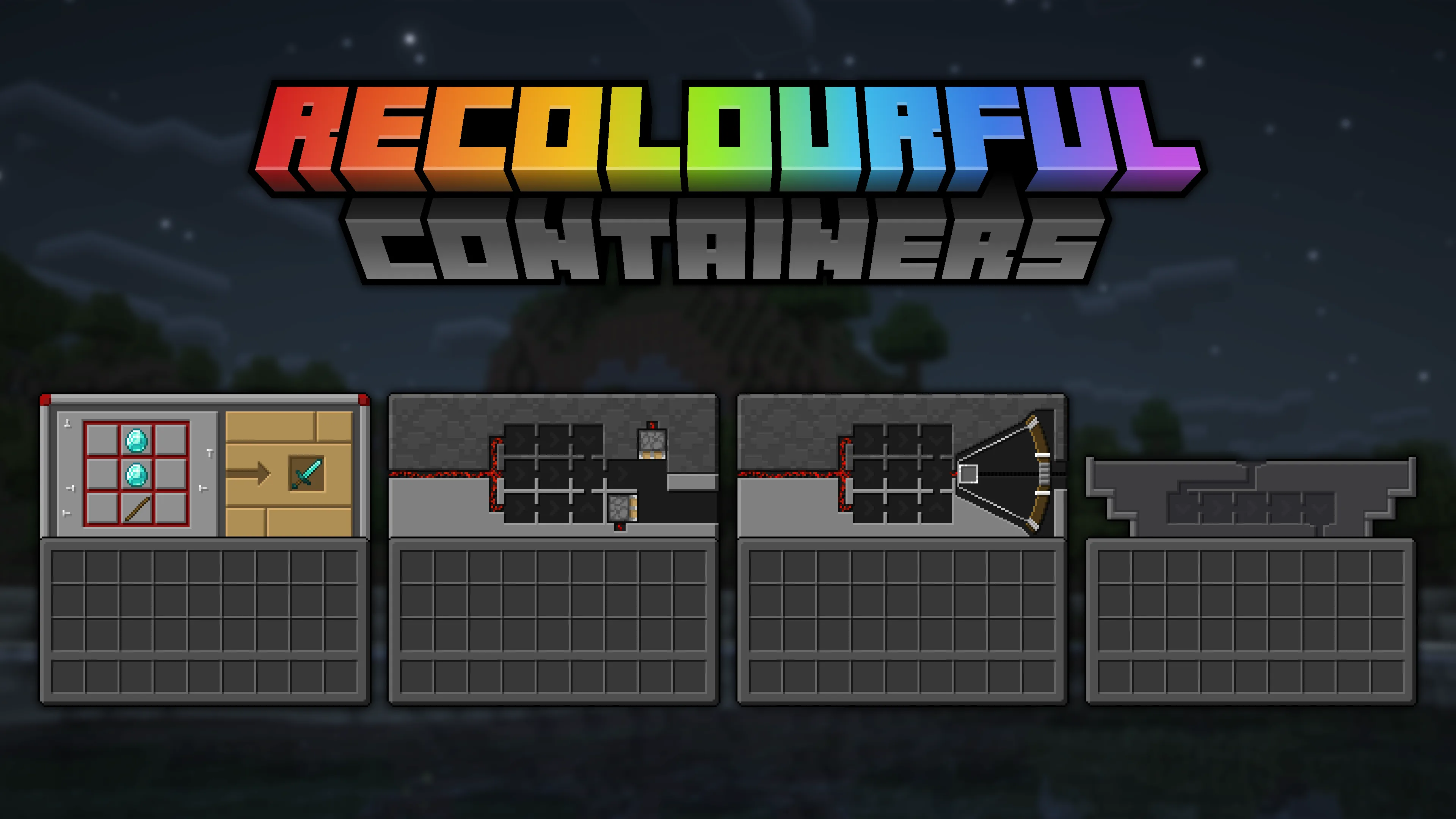 Изображение 6 ресурспака Recolourful Containers GUI + HUD (DARK)