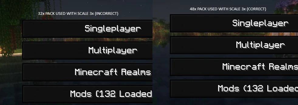 Sharp Fonts [Scale 4x] (GUI Scale dependant)